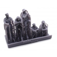1/35 French M24 Chaffee Crew in Indochina Figures (3D Printed)
