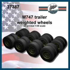 1/35 M747 Trailer Weighted Wheels