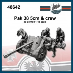 1/48 5cm Pak 38 (1 kit) and Crews (4 figures)