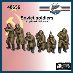 1/48 WWII Soviet Soldiers #2 (6 figures)
