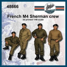 1/48 French M4 Tank Crew 1945 (4 figures)
