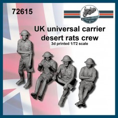 1/72 British Desert Rats Crew for Universal Carrier (4 figures)