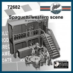 1/72 Spaguetti Western Scene  (saloon section and figures)