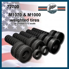 1/72 Oshkosh M1070 and M1000 Trailer Weighted Tyres