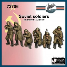 1/72 WWII Soviet Soldiers #2 (6 figures)