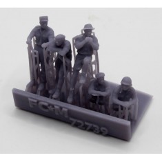 1/72 French M24 Chaffee Crew Indochina Figures (3D Printed)