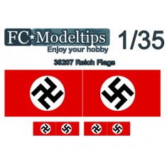 Water-slide Decal for 1/35 Adaptable Decal Flag Reich