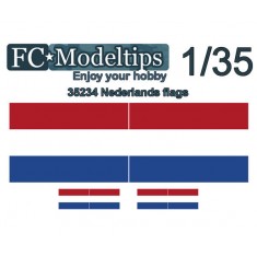 Water-slide Decal for 1/35 Adaptable Flags Netherlands