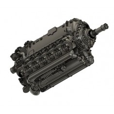 1/32 Daimler Benz DB605A High-Detail Stand-Alone Engine