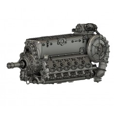 1/32 Daimler Benz DB605D High-Detail Stand-Alone Engine