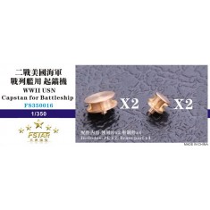 1/350 WWII USN Capstans for Battleship (4pcs, PE+Brass)