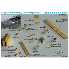 1/350 WWII Navy Upgrade Set I (3 Photo-Etched Sheets)