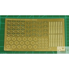 1/700 WWII USN Twin Bofors & Shield Set (1 photo-etched sheet)