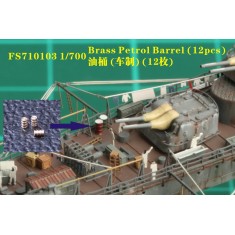 1/700 Brass Petrol Barrels (12pcs, Brass)