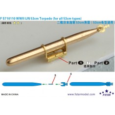 1/700 WWII IJN 53cm Torpedos for all 53cm Types (8pcs)