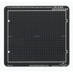 1/700 WWII IJN Carrier Moorage Holes Template (1 Photo-etched Sheet)