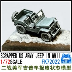 1/72 War Diorama Series Battle-Damaged Willys Jeep