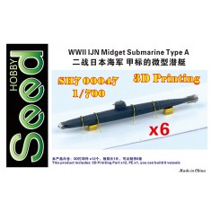 1/700 WWII IJN Midget Submarine Type A (6 sets) Kit