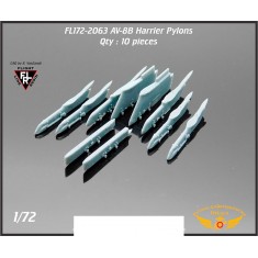 1/72 AV-8B Harrier Pylons (10pcs) for Hasegawa kit