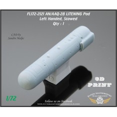 1/72 AN/AAQ-28 LITENING Pod Left Handed Stowed for USMC F/A-18/EA-6B/Tornado/Typhoon