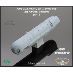 1/72 AN/AAQ-28 LITENING Pod Left Handed Deployed for USMC F/A-18/EA-6B/Tornado/Typhoon