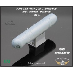 1/72 AN/AAQ-28 LITENING Pod Right Handed Deployed for USMC F/A-18/EA-6B/Tornado/Typhoon