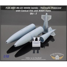 1/18 Mk-83 1000lb Bomb with M904 Thermally Protected (2 Bombs)