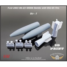 1/32 Mk-83 1000lb Bomb with BSU-85 Fins (2)