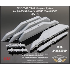 1/32 1005/1033 F/A-18C/D Pylons for BuNo's 163985 thru 165532