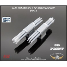 1/32 XM158A1 2.75" Rocket Launcher (pack of 2)