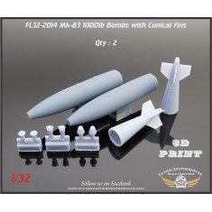 1/32 Mk-83 1000lb Bomb with Conical Fins (2)