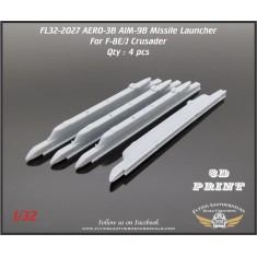 1/32 AERO-3B Missile Launcher for Trumpeter F-8E/J (4pcs)