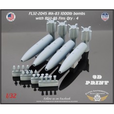1/32 Mk-83 1000lb Bombs with BSU-85 Fins (4pcs)