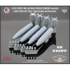 1/32 Mk-83/BLU-110 1000lb TP Bombs with BSU-85 (4pcs)