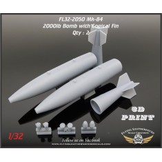 1/32 Mk-84 2000lb Bomb with Conical Fins (2)