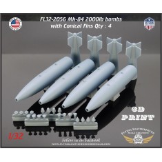 1/32 Mk-84 2000lb Bombs with Conical Fins (4pcs)