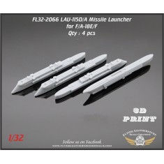 1/32 LAU-115D/A Launcher (F/A-18E/F dual LAU-127B/A carriage)
