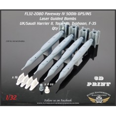 1/32 Paveway IV 500lb GPS/INS Laser Guided Bomb (4pcs)