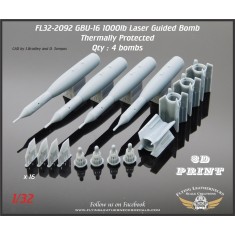 1/32 GBU-16 1000lb Laser-Guided Bombs (4pcs, Thermally Protected)