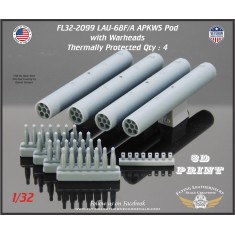 1/32 LAU-68F/A 2.75'' APKWS with Warheads Thermally Protected