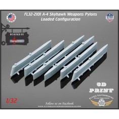 1/32 A-4 Skyhawk Weapons Pylons (Loaded Configuration) for Hasegawa Kit