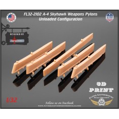 1/32 A-4 Skyhawk Corrected Pylons #Unloaded for Hasegawa/Trumpeter kits
