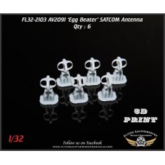 1/32 AV2901 'Egg Beater' UHF SATCOM Antenna (6pcs)