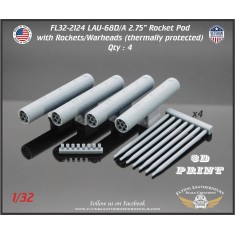 1/32 LAU-68D/A 2.75'' Rocket Pod Thermally Protected Loaded