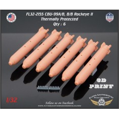 1/32 CBU-99A/B Rockeye II Cluster Bombs (6pcs)