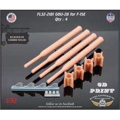 1/32 F-15E GBU-28 ''Bunker Buster'' Bombs with Separate Air Foil Groups