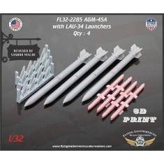 1/32 AGM-45A Shrike Missiles with LAU-34 Launchers (4 Sets)
