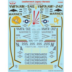 1/32 F/A-18C/D Leatherneck Legacy Hornets VMFA(AW)-242 VMFA-312 Decal