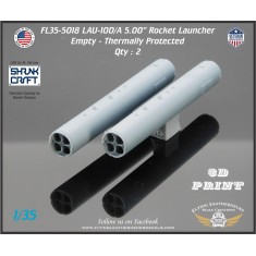 1/35 LAU-10D/A 5.00'' Rocket Pod (Empty) Thermally Protected