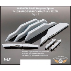 1/48 1003/1027 Pylons Correct set for F/A-18A/C/D BuNo 163427 thru 163782